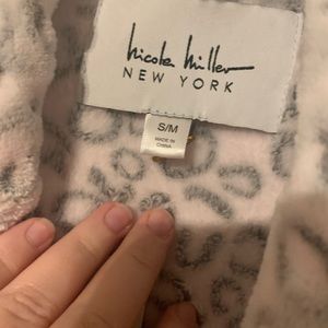 Animal print bathrobe